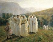 朱利斯 布雷顿 : Young Women Going to a Procession